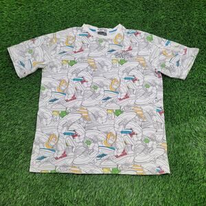 Vintage Y2K South-Pole Shoes Shirt XL 24x30 Doodle Art AOP